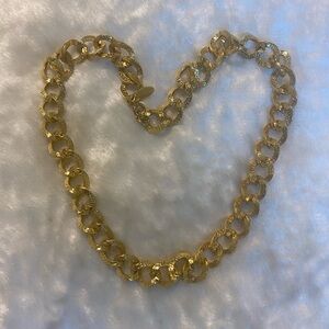 🍀VTG Evoke Gold Hammered Chain Necklace
